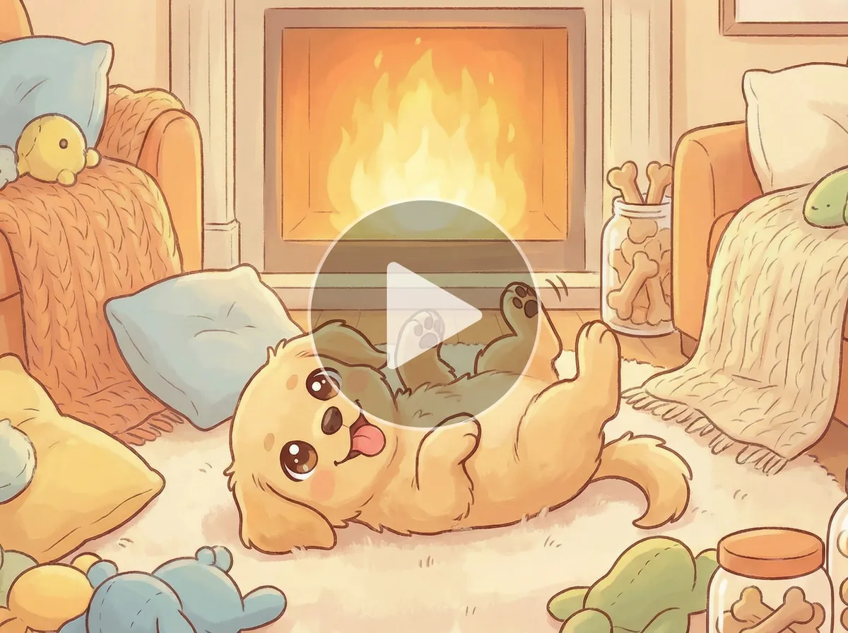 小鲍狗 萌宠视频 - 金毛撒娇打滚